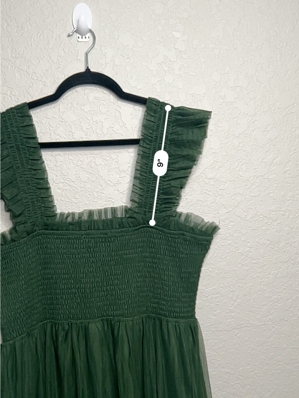Baltic Born Olive Green Tiered Tulle Maxi Dress - Picture 9 of 9